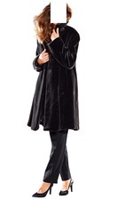 Webpelz Mantel m. Schmuckknopf