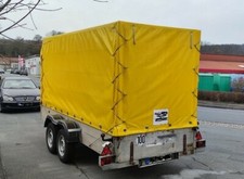 Anhänger Doppelachser mit Rahmen und Plane 2700 Kg 