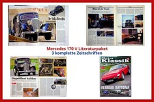 Mercedes 170 V Literaturpaket - 3 komplette Zeitschriften