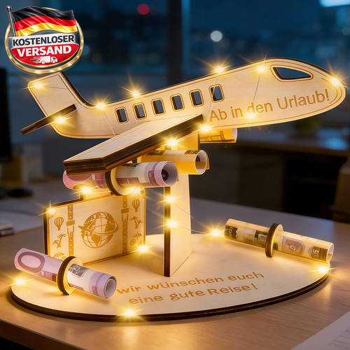 Holz flugzeug geldgeschenk - holz,
