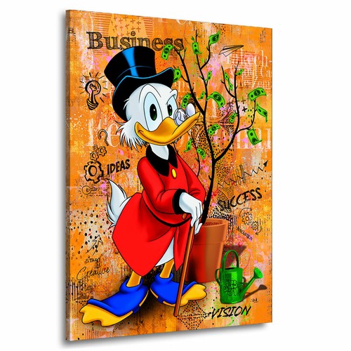 Leinwandbild dagobert duck - duck, pop
