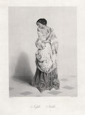 Allegorie: Die Nacht. Stahlstich, von Payne um 1850