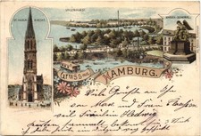 Gruss aus Hamburg - Litho