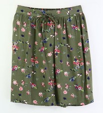 Rock mit Gummizug Gr. 36 Grün bedruckt Damen Freizeitrock Sommer-Skirt RPW