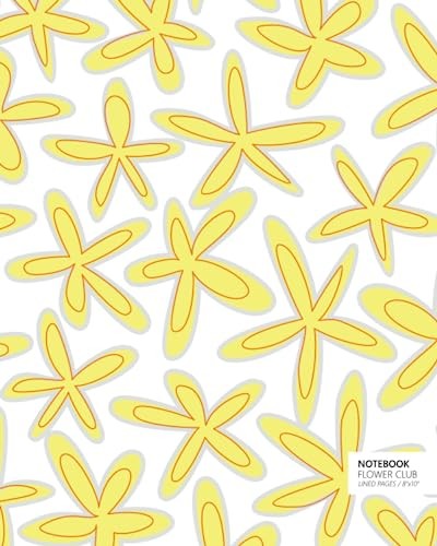 Flower club notebook white - flower, notebook: