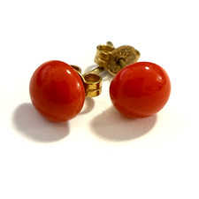 Vintage Korallenohrstecker