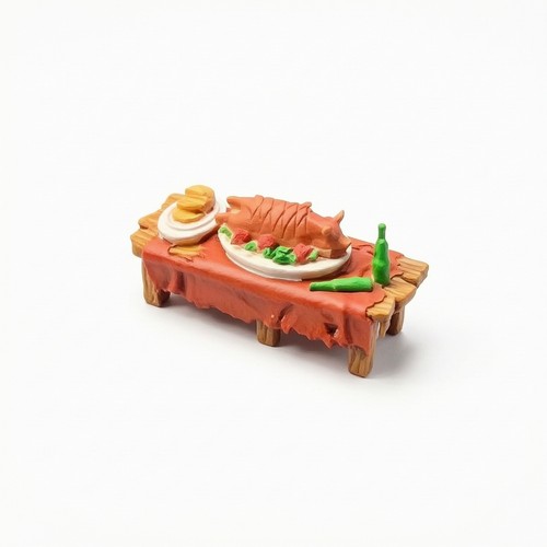 Miniaturtisch mit essen - miniaturtisch,