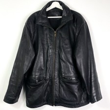 Vintage Trapper Lederjacke Jacke Gr.54 Herren Schwarz Halblang 90er y2k Retro