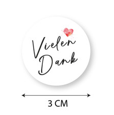 40 Glanzpapier Sticker Vielen