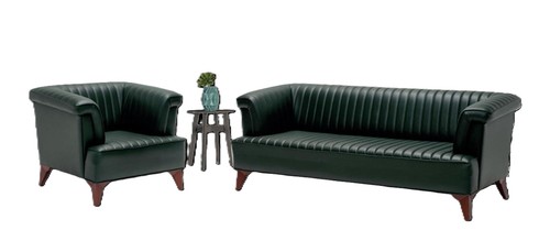 Grüne ledergarnitur designer - grüne,