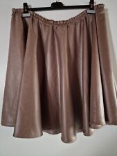 Tellerrock L/XL taupe Lederoptik Jersey Squaredance Square Dance