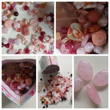 Rosenquarz und Perlen Konvolut zum basteln