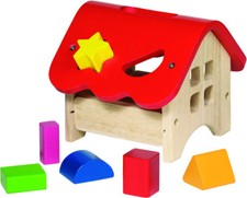 STECKBOX HAUS Steckhaus Steckspiel Steckpuzzle Box Steck-Box aus Holz NEU