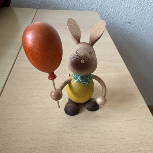 Holzfigur osterhase mit am - holzfigur,