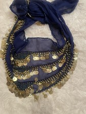 Bauchtanz Münzgürtel Hüfttuch Belly Dance Bauchtanzgürtel Chiffon Tanz Karneval 