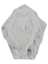 MATS JONASSON Dekofigur Wolf Glas Transparent 6.5 cm Skulptur Modern