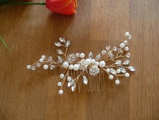 Haarkamm Kristall Hochzeit Braut Perlen Kopfschmuck Zirkonia Haarschmuck
