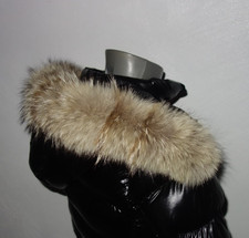 Kojote Pelz Kapuzen Kragen Echt Fell Coyote Pelzragen für Jacke Parka Fellkragen