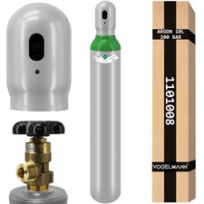 Vogelmann 10 Liter Argon 4.8 200bar Schutzgas Schweißgas Gasflasche WIG