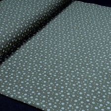 Stoff Baumwolle Musselin oliv Gänseblümchen Double Gauze Gaze Windeltuch