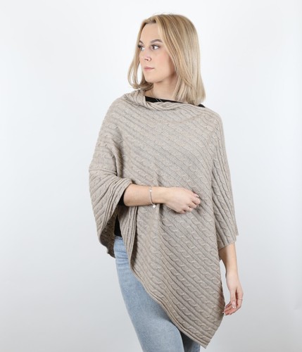 Poncho luxus zopfmuster - poncho,
