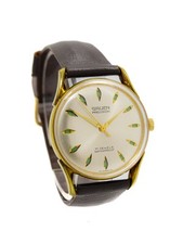 Gruen Pilotenuhr PRECISION Pan Am 24h Zifferblatt jump hour 50´s