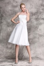 HBH Brautmode  Brautkleid Standesamt m. Spitze verziert Ivory mit/ohne Schnürung