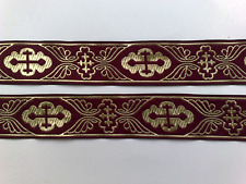 Farben wählen 2m Kreuz-Borte Band Mittelalter Webband Gewand 35mm breit