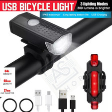 Fahrradlicht Led Set AKKU Fahrradbeleuchtung Frontlicht &Rücklicht  -Wasserdicht