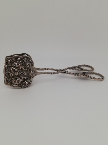 Gebäckzange 800 silber - gebäckzange, floral