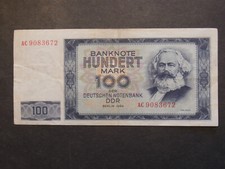 Geldschein von DDR 100 Mark