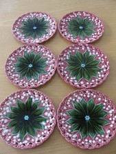 Villeroy&Boch Jugendstil Teller Majolika antik um 1900 Maiglöckchen 6 Stück