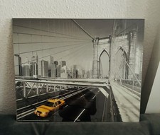  2 Yellow Cab New York Sw-Fotografien In Rahmenlosem Bildhalter, Poster 50x40cm