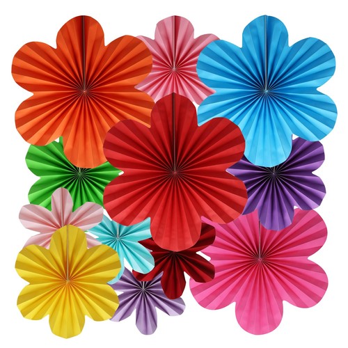 Papier blumenfächer girlande - blumenfächer,