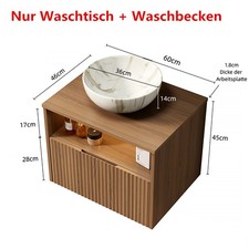 60cm waschtisch mit - 60cm,