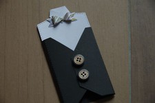 Grußkarte  Mann Anzug-Frack-Karte Gutschein Geburtstagskarte Konfirmation Sacko