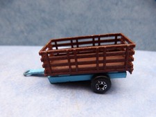 Trailer Anhänger Viehanhänger  blau braun   Matchbox