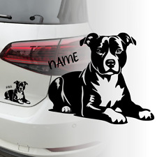 Auto Aufkleber | American Staffordshire Terrier  | Hund Wunschname | Sticker 7