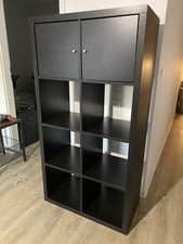 Kallax Regal Mit Türen 3 Jahre Alt Dunkelbraun Braunschwarz