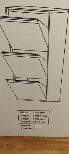 Schuhschrank türig weiß - 3-türig,
