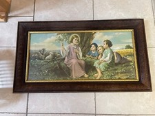 Heiligenbild Mit 4 Kinder / 90x50cm / Von Giovanni / Vintage