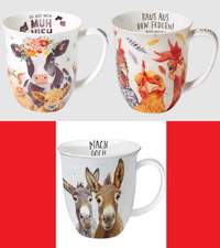 1 Kaffeebecher Kuh, Hühner