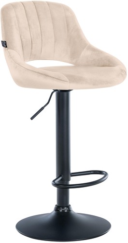 Barhocker milet samt - barhocker, schwarz