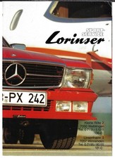 Lorinser Mercedes-Benz Umbauten Mitte 80er Jahre Deutsch & Export Faltprospekt