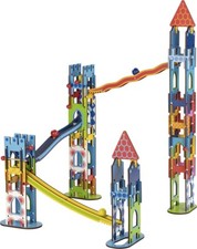 Kugelbahn RITTERBURG Murmelbahn umbaubar Bausatz Holzbahn Holz NEU