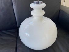 XXL 70er Peill Putzler Lampe Retro weiß Glas Hängelampe Deckenlampe Pendellampe
