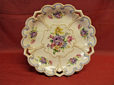 Graf von Henneberg Teller Porzellan Ilmenau Thüringen Bunt Durchbruch