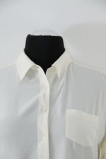 ° EQUIPMENT Femme ° zarte Langarm BLUSE Gr. L / 42 44 off white 100% Seide