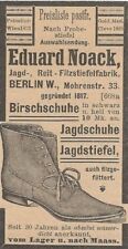 35/278 ANZEIGE AUS EINER ZEITUNG WERBUNG 1898 JAGD JAGDSCHUHE NOACK BERLIN