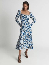 Reiss Dress „Miller“, Size 10, Blue Floral, Wie Reformation, NP 329€